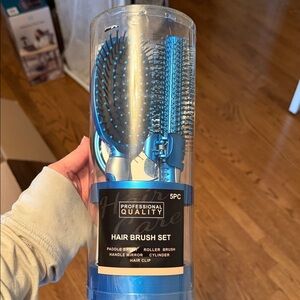 Blue Hair Brush Set